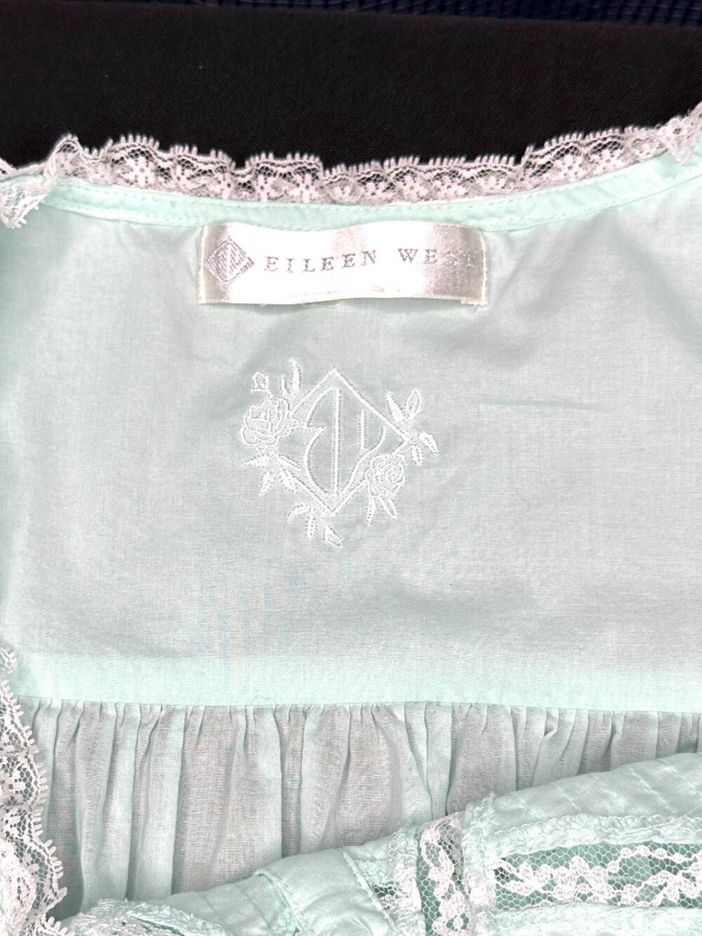 Eileen West Cotton Lawn Long Gown & Robe Set, X-Large Timeless Dainty Logo Soft - Picture 8 of 13